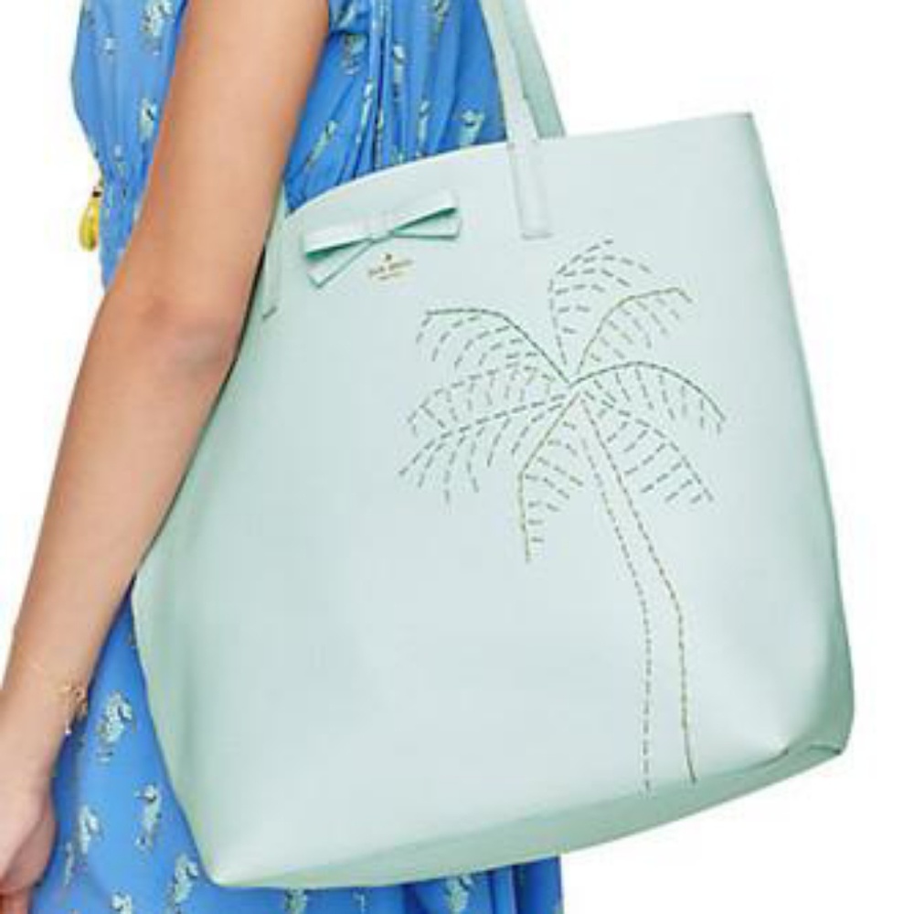 NWT Kate Spade Palm Tree Tote Purse "On Purpose"